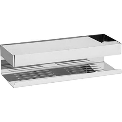 Wenko Turbo-Loc Genova Shine Bandeja de Pared para baño de Acero Inoxidable, sin Agujeros, con Sistema de Almohadillas Adhesivas, 30 x 8 x 10,5 cm, Brillante Wenko Turbo-Loc Genova Shine Bandeja de Pared para baño de Acero Inoxidable, sin Agujeros, con Sistema de Almohadillas Adhesivas, 30 x 8 x 10,5 cm, Brillante