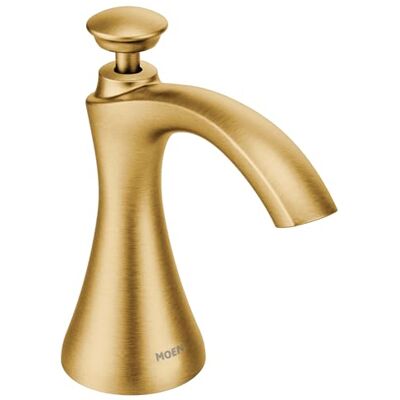 Moen Dispensador de jabón transicional (3,78 x 11,81 x 5,75), color dorado Moen Dispensador de jabón transicional (3,78 x 11,81 x 5,75), color dorado