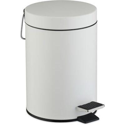 Relaxdays Blanco Cubo de basura de cosméticos - Cubo de basura Relaxdays Blanco Cubo de basura de cosméticos - Cubo de basura
