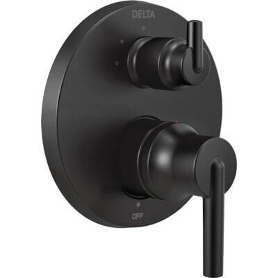 DELTA FAUCET Contemporary Monitor Serie 14 Válvula de ducha integrada de 3 ajustes con desviador, negro mate DELTA FAUCET Contemporary Monitor Serie 14 Válvula de ducha integrada de 3 ajustes con desviador, negro mate