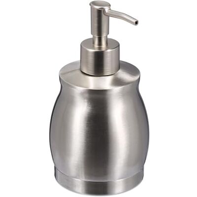 Dispensador de jabón líquido manual RELAXDAYS - 390 ml - Plateado - Accesorio de baño y cocina Dispensador de jabón líquido manual RELAXDAYS - 390 ml - Plateado - Accesorio de baño y cocina