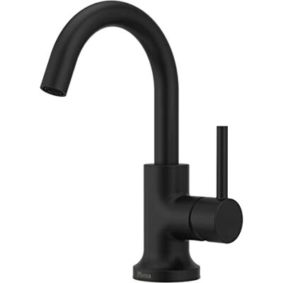 PFISTER Zeelan Grifo para lavabo de baño, control único, 1 mango, un solo agujero, acabado negro mate PFISTER Zeelan Grifo para lavabo de baño, control único, 1 mango, un solo agujero, acabado negro mate