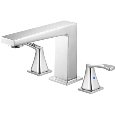 VEVOR Grifo de Bañera Romano en Ángulo Recto, con 3 Orificios, Control de 2 Manijas y un Núcleo de Válvula Confiable, de Acero Inoxidable, para Baño de Adultos, Color Plateado, 180 x 50 x 205 mm VEVOR Grifo de Bañera Romano en Ángulo Recto, con 3 Orificios, Control de 2 Manijas y un Núcleo de Válvula Confiable, de Acero Inoxidable, para Baño de Adultos, Color Plateado, 180 x 50 x 205 mm