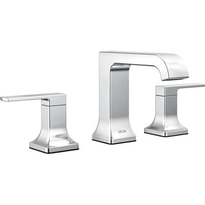 DELTA Faucet Velum Grifo de baño de 3 agujeros, llave de baño cromada, grifo de baño de 2 manijas, montaje de drenaje emergente, cromado DELTA Faucet Velum Grifo de baño de 3 agujeros, llave de baño cromada, grifo de baño de 2 manijas, montaje de drenaje emergente, cromado