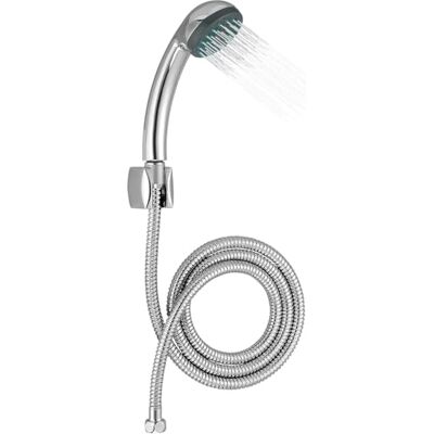 Jacob Delafon Conjunto de ducha con soporte mural Kit de ducha Incluye flexible anti-torsión metálico, maneta de ducha anti-calcárea y reductor de caudal Color Cromo E14321-CP Jacob Delafon Conjunto de ducha con soporte mural Kit de ducha Incluye flexible anti-torsión metálico, maneta de ducha anti-calcárea y reductor de caudal Color Cromo E14321-CP