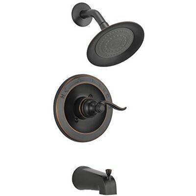 DELTA Windemere Juego de adornos para bañera y ducha con un solo rociador, bronce aceitado (válvula no incluida) DELTA Windemere Juego de adornos para bañera y ducha con un solo rociador, bronce aceitado (válvula no incluida)
