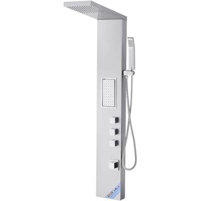VEVOR Sistema de Ducha con Columna de Acero Inoxidable Cepillado de 135 cm, Cabezal de Ducha Tipo Lluvia, Grifo de 3 Funciones, Montaje en Pared, Chorro de Cuerpo Grande, 1345 x 200 x 460 mm VEVOR Sistema de Ducha con Columna de Acero Inoxidable Cepillado de 135 cm, Cabezal de Ducha Tipo Lluvia, Grifo de 3 Funciones, Montaje en Pared, Chorro de Cuerpo Grande, 1345 x 200 x 460 mm
