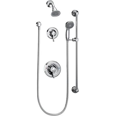 Moen Commercial Posi-Temp Alcachofa de ducha con balanceo, sin válvula, cromado Moen Commercial Posi-Temp Alcachofa de ducha con balanceo, sin válvula, cromado