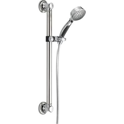 DELTA Faucet Barra deslizante de 9 pulverizaciones con manguera, cabezal de ducha de mano cromado, ducha de mano con barra deslizante, ducha de mano, cabezal de ducha desmontable, cromado DELTA Faucet Barra deslizante de 9 pulverizaciones con manguera, cabezal de ducha de mano cromado, ducha de mano con barra deslizante, ducha de mano, cabezal de ducha desmontable, cromado