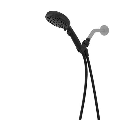 PFISTER HydroFuse Cabezal de ducha de mano, manguera incluida, 6 funciones, 2.5 GPM, acabado negro mate PFISTER HydroFuse Cabezal de ducha de mano, manguera incluida, 6 funciones, 2.5 GPM, acabado negro mate