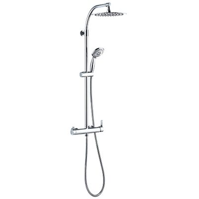 Wirquin Milano Touch columna de ducha con grifo monomando mecánico Mezclador mecánico, inversor de cerámica, altura ajustable, anti-cal, flexible anti-torsión, ACS Wirquin Milano Touch columna de ducha con grifo monomando mecánico Mezclador mecánico, inversor de cerámica, altura ajustable, anti-cal, flexible anti-torsión, ACS