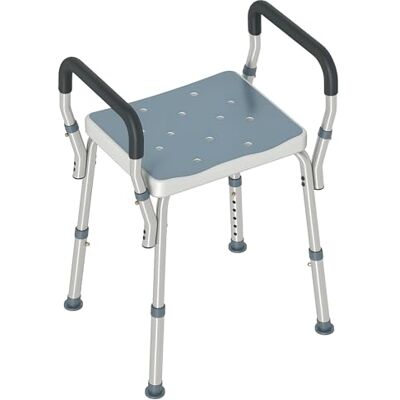 HOMCOM Taburete de Ducha con Altura Regulable Antideslizante para Mayores HOMCOM Taburete de Ducha con Altura Regulable Antideslizante para Mayores