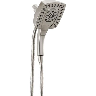 DELTA Faucet 5-Spray In2ition Cabezal de ducha doble con spray de mano, cabezal de ducha de níquel cepillado H2Okinetic con manguera, cabezales de ducha, acoplamiento magnético, Lumicoat inoxidable DELTA Faucet 5-Spray In2ition Cabezal de ducha doble con spray de mano, cabezal de ducha de níquel cepillado H2Okinetic con manguera, cabezales de ducha, acoplamiento magnético, Lumicoat inoxidable