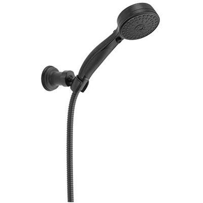 DELTA ActivTouch HS 2.5 GPM Wall Mt Ducha de mano con 9 ajustes, negro mate DELTA ActivTouch HS 2.5 GPM Wall Mt Ducha de mano con 9 ajustes, negro mate