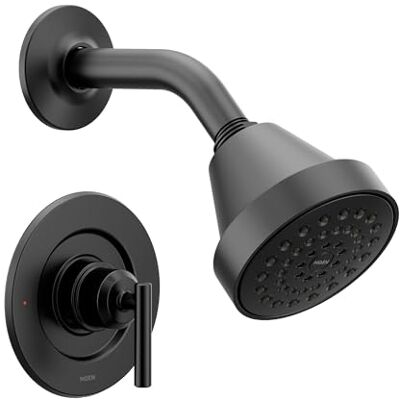Moen Gibson Posi-Temp equilibrio de presión ecológico rendimiento moderno solo se requiere válvula de ajuste de ducha, negro mate Moen Gibson Posi-Temp equilibrio de presión ecológico rendimiento moderno solo se requiere válvula de ajuste de ducha, negro mate
