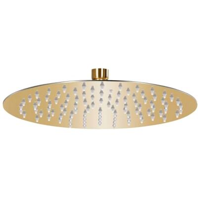 vidaXL Cabezal de ducha redondo efecto lluvia acero inox dorado 25 cm vidaXL Cabezal de ducha redondo efecto lluvia acero inox dorado 25 cm