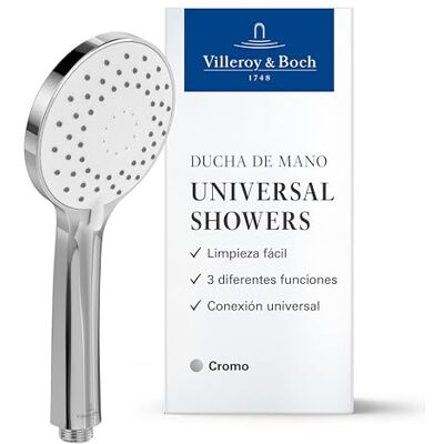 Villeroy & Boch - Cabezal de ducha universal - 3 patrones de chorro Villeroy & Boch - Cabezal de ducha universal - 3 patrones de chorro