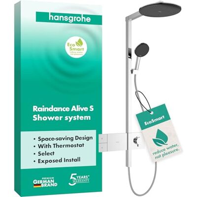 Hansgrohe Raindance Alive S Sistema de Ducha - Rain, EcoSmart, 300mm Hansgrohe Raindance Alive S Sistema de Ducha - Rain, EcoSmart, 300mm