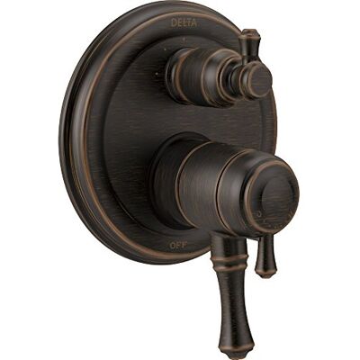 DELTA grifo 3 Cassidy tradicional válvula de monitor de la serie 17 Trim con 3-setting integrado desviador, bronce veneciano DELTA grifo 3 Cassidy tradicional válvula de monitor de la serie 17 Trim con 3-setting integrado desviador, bronce veneciano