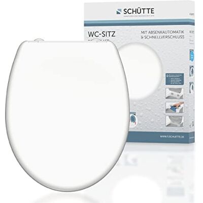 Asiento de inodoro blanco Schütte Duroplast con cierre suave Asiento de inodoro blanco Schütte Duroplast con cierre suave