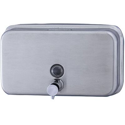 Jofel Dosificador de jabón en acero inoxidable satinado - 1 L - Relleno horizontal Jofel Dosificador de jabón en acero inoxidable satinado - 1 L - Relleno horizontal