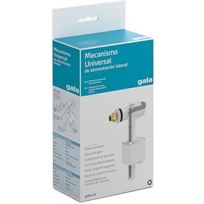 Gala Mecanismo G50415 – Mecanismo universal de alimentación laterial++. Rosca Metálica. Compatible con cisternas y de otras marcas. Fácil instalación. Gala Mecanismo G50415 – Mecanismo universal de alimentación laterial++. Rosca Metálica. Compatible con cisternas y de otras marcas. Fácil instalación.