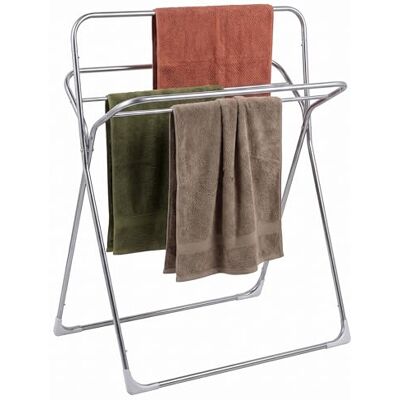 Relaxdays Toallero, (Al x An x Fondo) 106,5 x 78,5 x 34,5 cm, Plateado Acero inox., 5 barras, de pie, baño Relaxdays Toallero, (Al x An x Fondo) 106,5 x 78,5 x 34,5 cm, Plateado Acero inox., 5 barras, de pie, baño