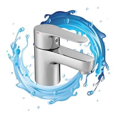 Jacob Delafon Grifo monomando con portacadenillas para lavabo Aireador antical Ahorro de agua 5 l/min y fácil instalación Latón Cromado Color Cromo E16027-4-CP Jacob Delafon Grifo monomando con portacadenillas para lavabo Aireador antical Ahorro de agua 5 l/min y fácil instalación Latón Cromado Color Cromo E16027-4-CP