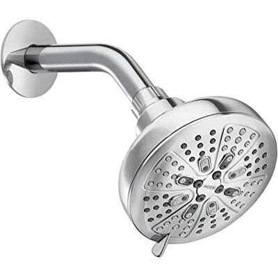Moen Hydro Energetix Cabezal de pulverización de ocho funciones, 12,7 cm de diámetro, cromado Moen Hydro Energetix Cabezal de pulverización de ocho funciones, 12,7 cm de diámetro, cromado