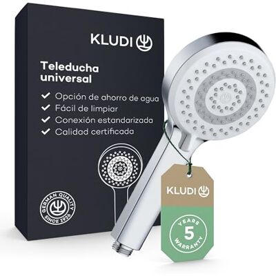 Cabezal de ducha Kludi X1 - Ahorro de agua, 3 modos de pulverización Cabezal de ducha Kludi X1 - Ahorro de agua, 3 modos de pulverización
