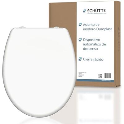 Tapa de inodoro blanca Schütte - Plástico - Cierre suave - Liberación rápida Tapa de inodoro blanca Schütte - Plástico - Cierre suave - Liberación rápida