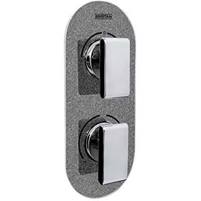 Bristan Glisten metálico Pivot 2 Válvula oculta Dual Control y desviador, cromo/grafito Bristan Glisten metálico Pivot 2 Válvula oculta Dual Control y desviador, cromo/grafito