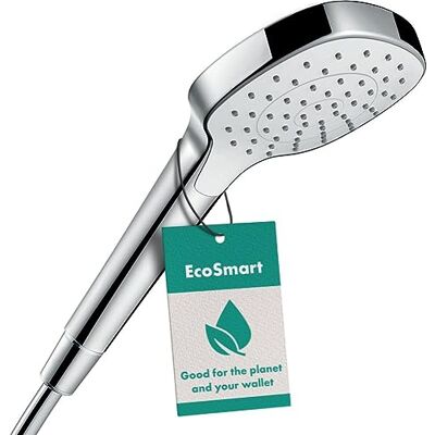 Hansgrohe Croma E Ducha de Mano, 1 Tipo de Chorro, Ahorro de Agua 9 l/min, Blanco/Cromo, Hansgrohe Croma E Ducha de Mano, 1 Tipo de Chorro, Ahorro de Agua 9 l/min, Blanco/Cromo,