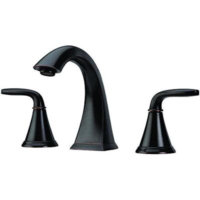 PFISTER Pasadena Grifo para lavabo de baño, 20.3 cm, 2 asas, 3 agujeros, acabado en bronce toscano PFISTER Pasadena Grifo para lavabo de baño, 20.3 cm, 2 asas, 3 agujeros, acabado en bronce toscano