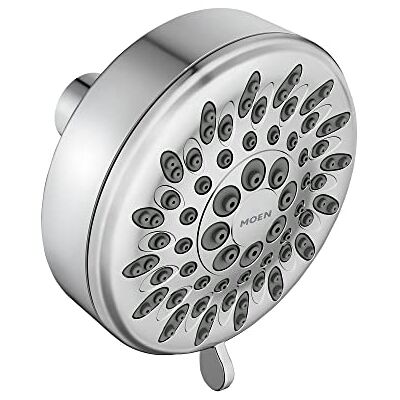 Moen Cabezal de ducha de pared de 5 funciones, 9,5 cm de diámetro, cromado Moen Cabezal de ducha de pared de 5 funciones, 9,5 cm de diámetro, cromado
