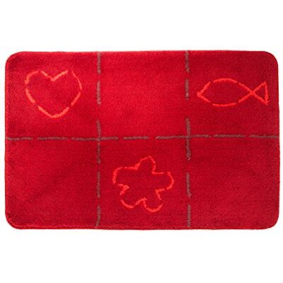 sealskin Alfombra de Baño Antideslizante Absorbente Tack, 60 x 90 x 1.5 cm, Acrílico, Rojo sealskin Alfombra de Baño Antideslizante Absorbente Tack, 60 x 90 x 1.5 cm, Acrílico, Rojo