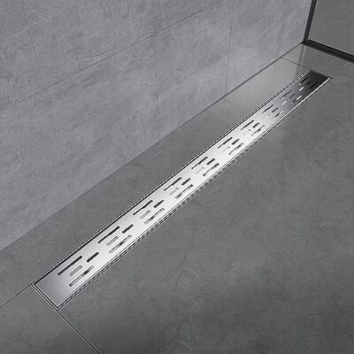 EMKE Canaleta de ducha de 90 cm de acero inoxidable, juego completo de desagüe de suelo, sifón con antiolores y filtro para el pelo, desagüe de ducha, desagüe de ducha para baño EMKE Canaleta de ducha de 90 cm de acero inoxidable, juego completo de desagüe de suelo, sifón con antiolores y filtro para el pelo, desagüe de ducha, desagüe de ducha para baño