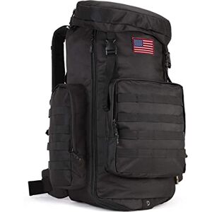 outdoor plus MOLLE Mochila impermeable de 60 L/65 L/70 L/85 L para senderismo, caza, A1-70l/85l-negro-23 alto, A-70L+15L-23" High outdoor plus MOLLE Mochila impermeable de 60 L/65 L/70 L/85 L para senderismo, caza, A1-70l/85l-negro-23 alto, A-70L+15L-23" High