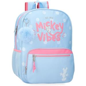 Mochila Escolar Mickey Vibes Azul Claro de Poliéster Disney Mochila Escolar Mickey Vibes Azul Claro de Poliéster Disney