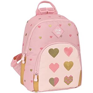 Safta Glowlab Hearts Mini Mochila para Uso Diario, Ideal para Niños de Diferentes Edades, Cómoda y Versátil, Calidad y Resistencia, 25x13x30 cm, Color Rosa claro Safta Glowlab Hearts Mini Mochila para Uso Diario, Ideal para Niños de Diferentes Edades, Cómoda y Versátil, Calidad y Resistencia, 25x13x30 cm, Color Rosa claro