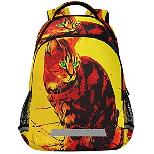LORONA Mochila de lona de poliéster con diseño de cachorro, conejo y mariposas pintadas al óleo, mochila informal para viajes, universidad, escuela, para hombres, mujeres, niños, niños, imagen artística de LORONA Mochila de lona de poliéster con diseño de cachorro, conejo y mariposas pintadas al óleo, mochila informal para viajes, universidad, escuela, para hombres, mujeres, niños, niños, imagen artística de