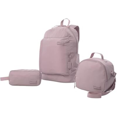 TOTTO Set Mochila con Estuche + Bolsa Térmica Porta Alimentos, Modelo Yuno, Mochila con Bolsillo Pc 14", Estuche Compacto, Portameriendas Fácil Limpiar, para Escuela o Trabajo, Color Keepsake Lilac TOTTO Set Mochila con Estuche + Bolsa Térmica Porta Alimentos, Modelo Yuno, Mochila con Bolsillo Pc 14", Estuche Compacto, Portameriendas Fácil Limpiar, para Escuela o Trabajo, Color Keepsake Lilac