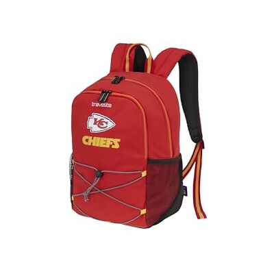 travelite NFL Mochila Kansas City Chiefs, mochila deportiva de nailon resistente con compartimento acolchado para portátil de 13 pulgadas, sistema de fijación al trolley y espalda acolchada travelite NFL Mochila Kansas City Chiefs, mochila deportiva de nailon resistente con compartimento acolchado para portátil de 13 pulgadas, sistema de fijación al trolley y espalda acolchada