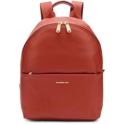 Mandarina Duck Cuero mochila de ocio Mellow Leather Backpack Havana rojo claro Mandarina Duck Cuero mochila de ocio Mellow Leather Backpack Havana rojo claro