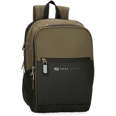 Pepe Jeans Jarvis Mochila para Portátil 12" Verde 25x37x10 cms Piel Sintética y Poliéster 11,1L by Joumma Bags Pepe Jeans Jarvis Mochila para Portátil 12" Verde 25x37x10 cms Piel Sintética y Poliéster 11,1L by Joumma Bags