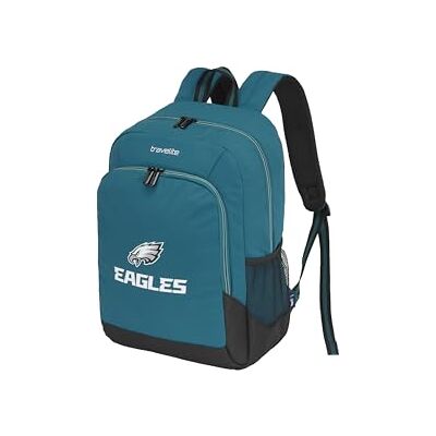 travelite NFL Mochila College Philadelphia Eagles, mochila escolar de nailon resistente con compartimento para portátil de 15,6 pulgadas, sistema de fijación al trolley y espalda acolchada travelite NFL Mochila College Philadelphia Eagles, mochila escolar de nailon resistente con compartimento para portátil de 15,6 pulgadas, sistema de fijación al trolley y espalda acolchada