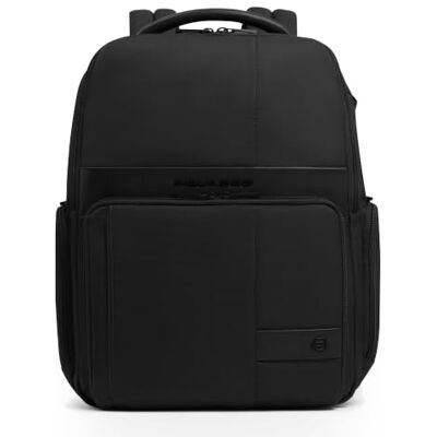 Piquadro – Mochila PC de 14" – Tela reciclada Wollem, Soporte para tabletas – Color negro Piquadro – Mochila PC de 14" – Tela reciclada Wollem, Soporte para tabletas – Color negro