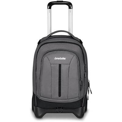 Invicta Trolley Escolar Plug Led, Gris, 3 en 1, Mochila Doble Compartimento con Carro desenganchable, Bolsillo para PC, Bolsillo para Botella, 34 l, Escuela Media y Superior, Viaje, Mochila niña y Invicta Trolley Escolar Plug Led, Gris, 3 en 1, Mochila Doble Compartimento con Carro desenganchable, Bolsillo para PC, Bolsillo para Botella, 34 l, Escuela Media y Superior, Viaje, Mochila niña y