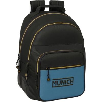 Safta Mochila Escolar Munich Doble Adaptable a Carro, 2 Compartimentos Grandes con Cremallera, Hombreras y Espalda Ergonómicas Acolchadas, Bolsillo Portabotellas, Mochila Niño, Medidas 32x15x42 cm Safta Mochila Escolar Munich Doble Adaptable a Carro, 2 Compartimentos Grandes con Cremallera, Hombreras y Espalda Ergonómicas Acolchadas, Bolsillo Portabotellas, Mochila Niño, Medidas 32x15x42 cm
