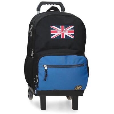 Pepe Jeans Henry Mochila Escolar con Carro 15,6" Pulgadas Negro 33x46x15 cm Poliéster 22,77L by Joumma Bags Pepe Jeans Henry Mochila Escolar con Carro 15,6" Pulgadas Negro 33x46x15 cm Poliéster 22,77L by Joumma Bags